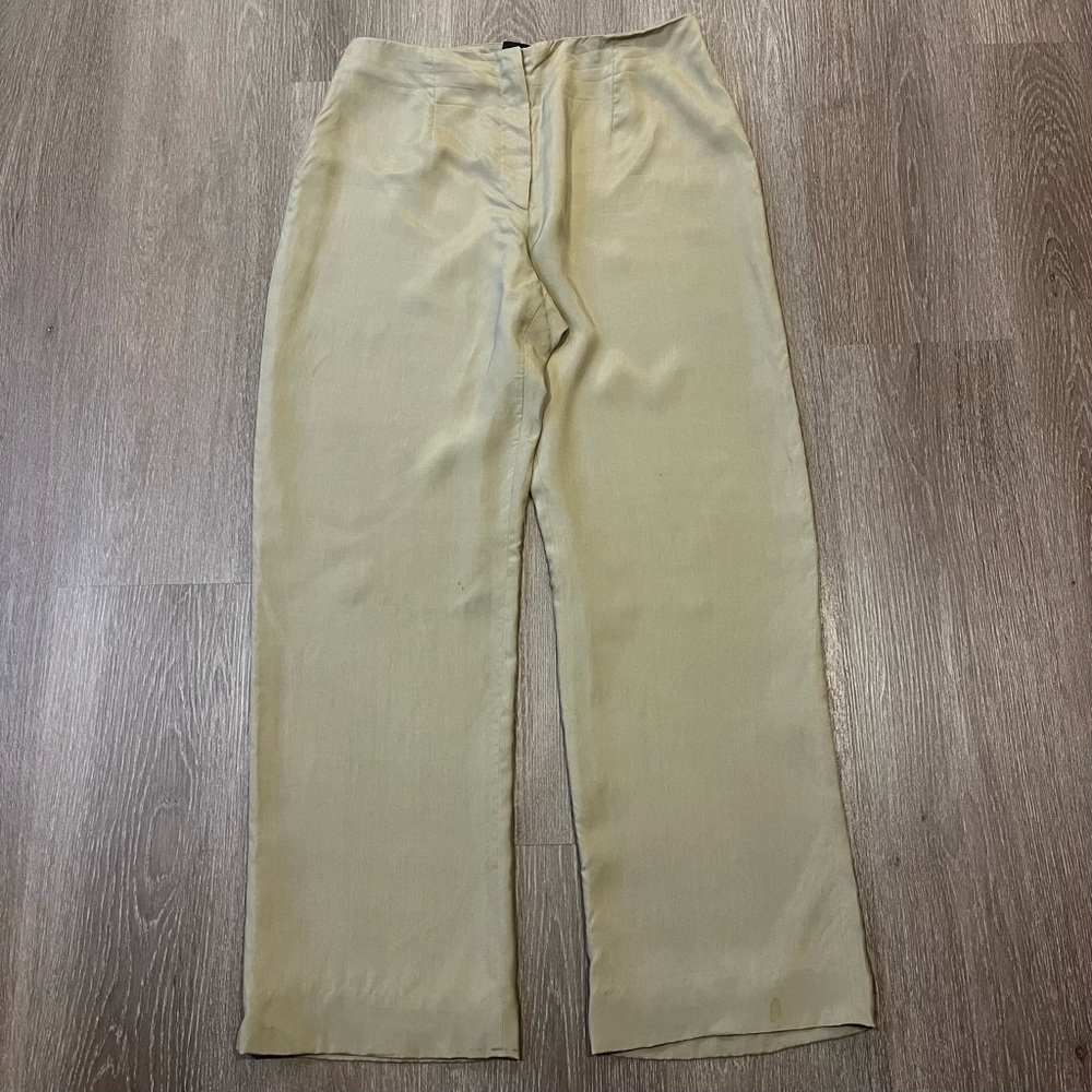 Giorgio Armani tan straight leg pants made in Italy - Picture 2 of 12